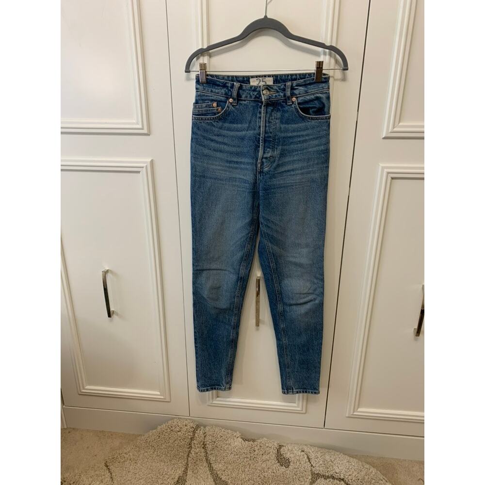 We The Free Jeans Women's High Waist Straight Leg Denim Jeans Blue Size 25